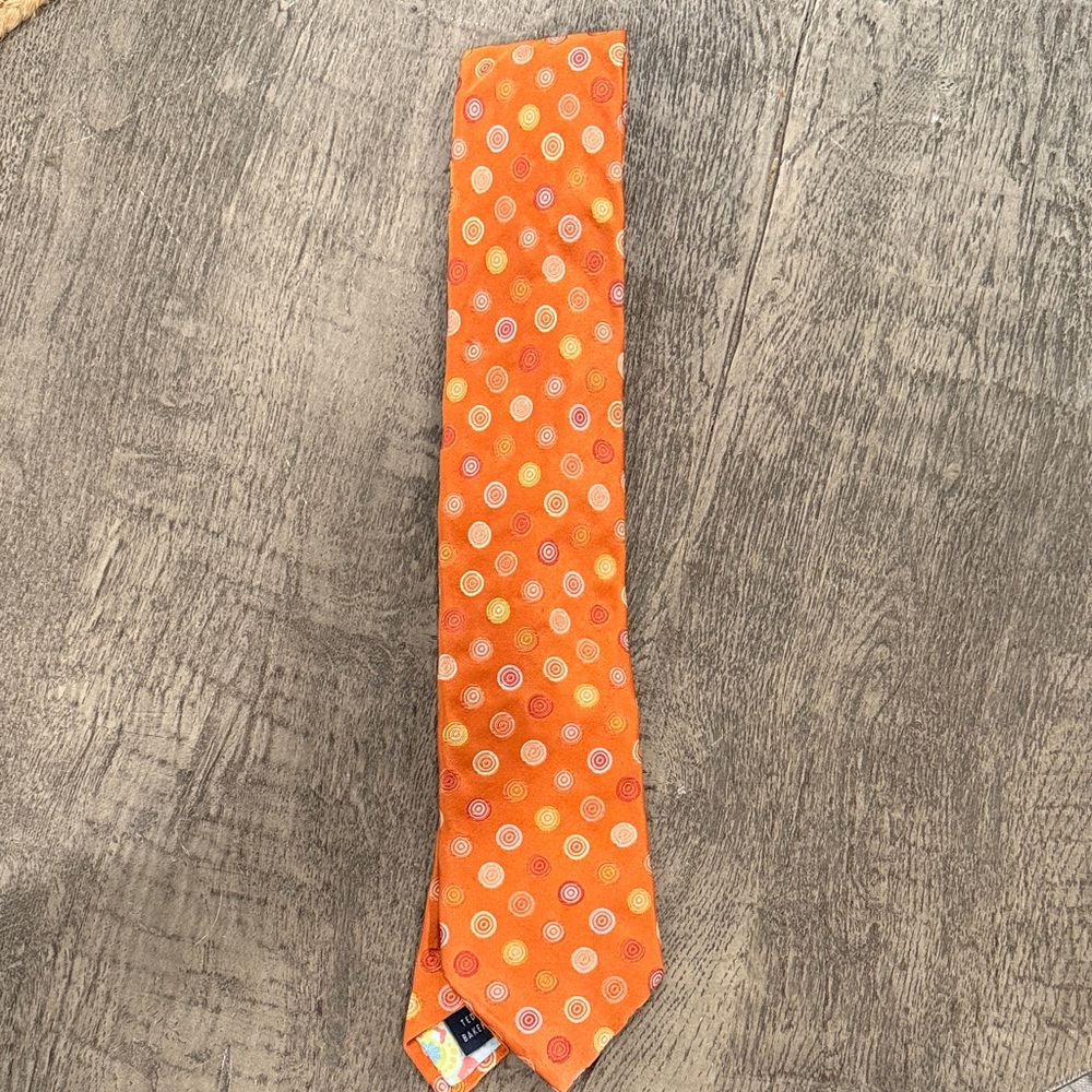 Ted Baker Orange Polka Dot Tie